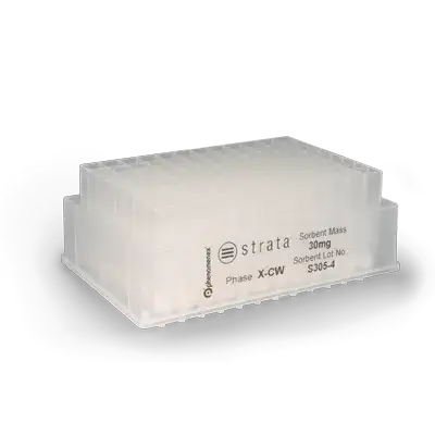 Strata-X-CW 33 µm Polymeric Weak Cation, 30 mg / well, 96-Well Plates, 2/Pk