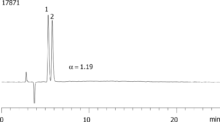 Buprivacaine on Lux 5µ Cellulose-1 in NP 90% Heptane