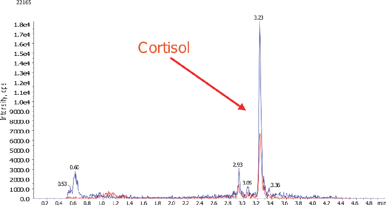 Cortisol Chromatogram_LLOQ (10 ng/mL)