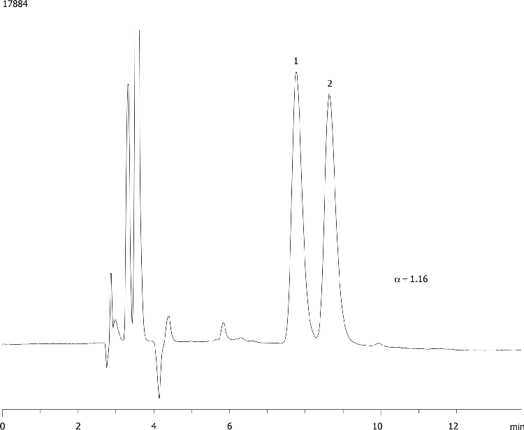 Terfenadine on Lux 5µ Cellulose-1 in NP 95% Heptane
