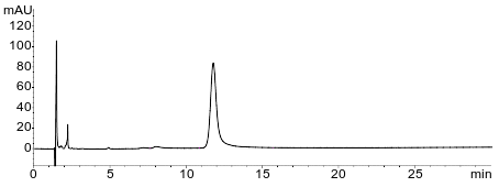 USP Tigecycline Assay System Suitability Solution on Luna Omega 5u C18 150x4.6mm using Agilent 1260 Quaternary UHPLC system