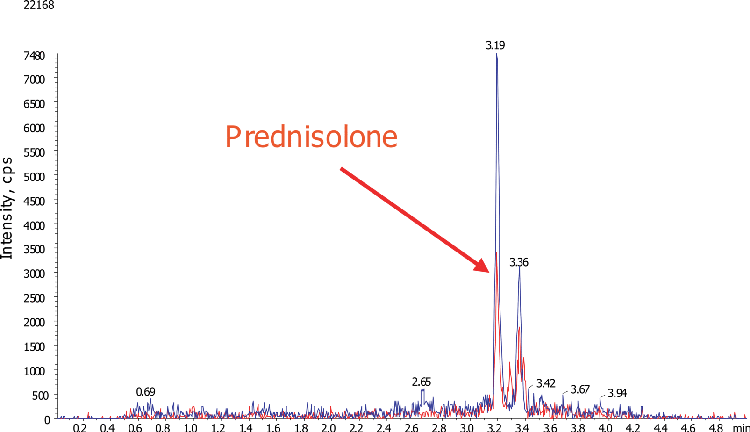 Prednisolone Chromatogram_LLOQ (10 ng/mL)