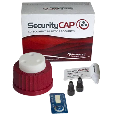 SecurityCAP Mobile Phase Starter Kit, 3-port GL45 Cap and 6-month Safety Filter, Ea