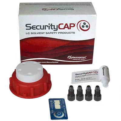 SecurityCAP Mobile Phase Starter Kit, 5-port DIN60/61 Cap and 6-month Safety Filter, ea