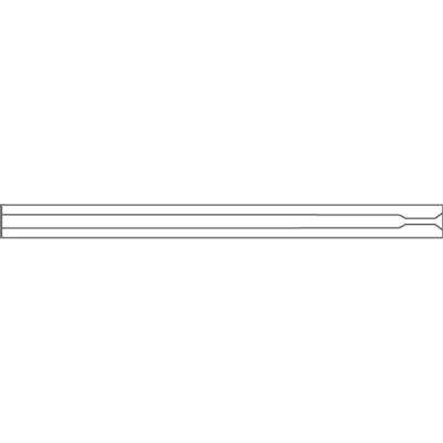 GC Liner for Varian 1078/79, Splitless, 1-Taper, 2mm ID x 54mm L x 5mm OD, 5/Pk