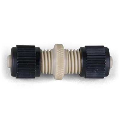 Union Assembly, PEEK, 0.015" thruhole, joins two 360µm OD tubing (MAX 5,000 psi / 345 bar), ea