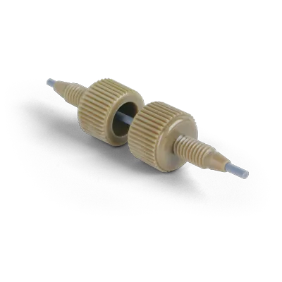 Sure-Lok Coupler, PEEK, 2 x 10-32 Nuts w/, 5cm L x 1/16in OD x 0.010in ID Tubing, 5,000psi, Ea