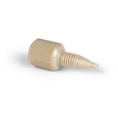 Adapter, Standard, Female 1/4in-28 to Male 10-32, PEEK,, 0.030in Thru Hole, Ea