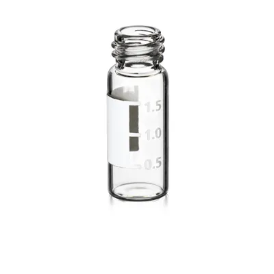Verex Vial, 10mm Screw, 2mL, Clear 33, w/ Patch, 1000/Pk