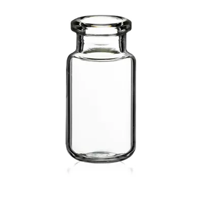 Verex Headspace Vial, 23x46mm, 10mL, Beveled Edge, Round Bottom, Clear 33, No Patch, 1000/Pk