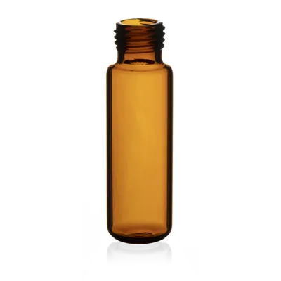 Verex Headspace Vial, 23x75mm, 20mL, 18 mm Screw, Round Bottom, Amber 51, No Patch, 1000/Pk