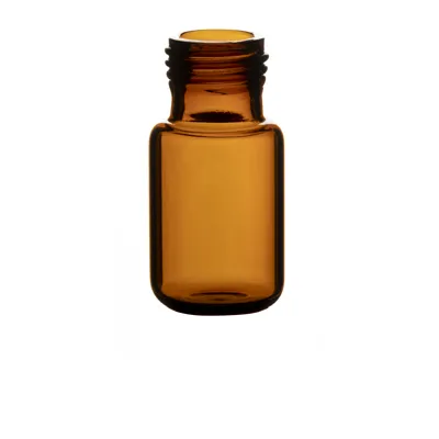Verex Headspace Vial, 23x46mm, 10mL, 10ml, 18 mm Screw, Round Bottom, Amber 51, No Patch, 100/Pk