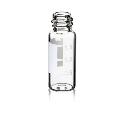 Verex Vial, 8mm Screw, 2mL, Clear 33, w/ Patch, 100/Pk