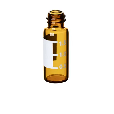 Verex Vial, 8mm Screw, 2mL, Amber 51, w/ Patch, 100/Pk