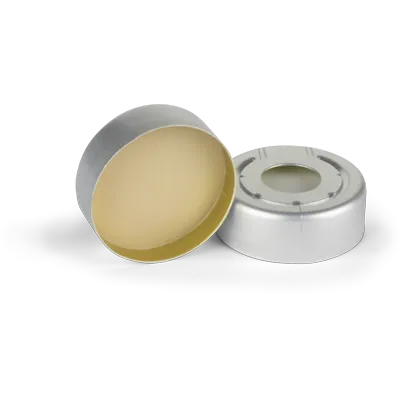 Verex Seal, 20mm Dia., PTFE/Silicone, Press. Release, Silver, 1000/Pk