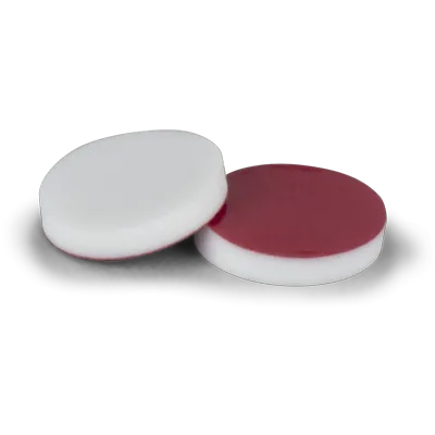 Verex Septa, 8mm Dia., PTFE/Silicone, 0.060in, 1000/Pk