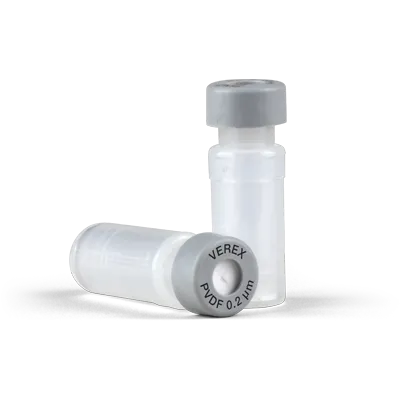 Verex Filter Vial Kit, PVDF 0.2µm,, Snap Cap with PTFE/Silicone, preSlit 100/PK, 100/Pk