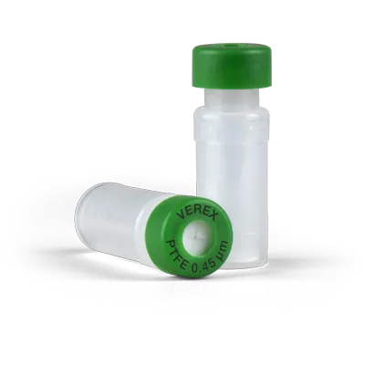 Verex Filter Vial Kit, PTFE 0.45µm,, Snap Cap with PTFE/Silicone, preSlit, 100/Pk