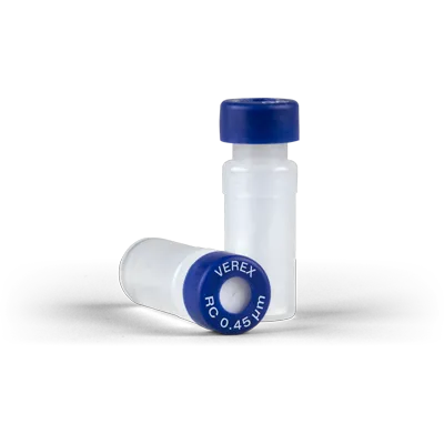 Verex Filter Vial Kit, RC 0.45µm,, Snap Cap with PTFE/Silicone, preSlit, 100/Pk