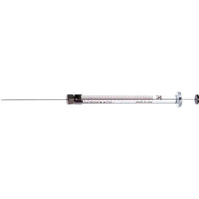 Hamilton Manual Syringe, Removable Needle, 1701RN (26s/2in/2), 10 µL, Ea