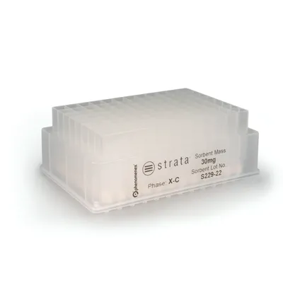 Strata X-C 33 µm Polymeric Strong Cation, 60 mg / well, 96-Well Plates, 2/Pk
