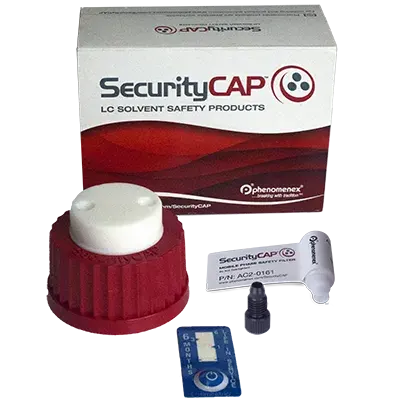 SecurityCAP Mobile Phase Starter Kit, 2-port GL45 Cap and 6-month Safety Filter, Ea