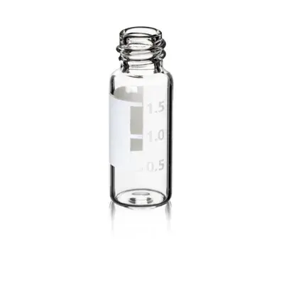 Verex Vial, 8mm Screw, 2mL, Clear 33, w/ Patch, 100/Pk