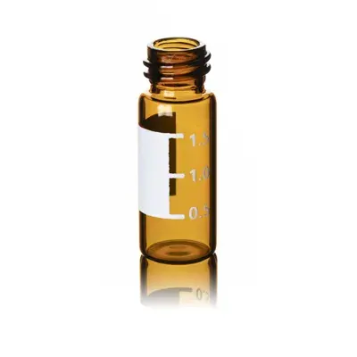 Verex Vial, 10mm Screw, 2mL, Amber 51, w/ Patch, 100/Pk