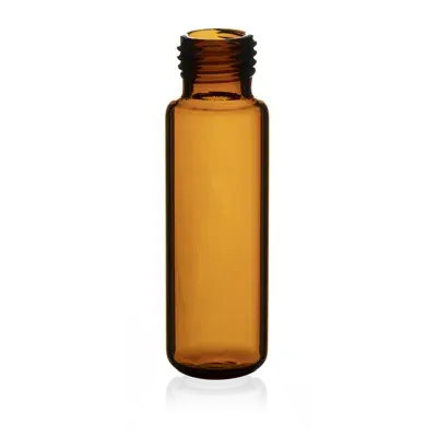 Verex Headspace Vial, 23x75mm, 20mL, 18 mm Screw, Round Bottom, Amber 51, No Patch, 1000/Pk
