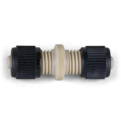 Union Assembly, PEEK, 0.015" thruhole, joins two 360µm OD tubing (MAX 5,000 psi / 345 bar), ea