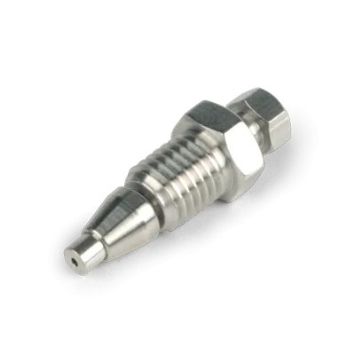 Reducing Adaptor, 1/8in to 1/16in, for, 50mm ID AXIA Columns, 0.040in ID thru-hole, 2/Pk