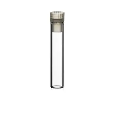 Verex Shell Vial Kit, 8x40mm 1mL, Flat Bottom, Clear 51 + PE Cap, 1000/Pk
