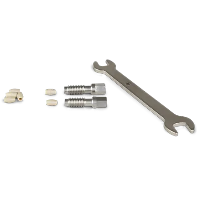 PEEKlok 10-32 fittings for 1/16” OD Tubing, (2x low profile fittings, 6x ferrules, 1x wrench), Ea