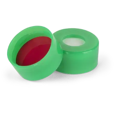 Verex Seal, 11mm Dia., Snap, PTFE/Silicone, Green, 100/Pk