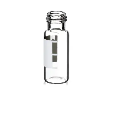 Verex Vial, 9mm Screw, 2mL, Clear 33, w/ Patch, 100/Pk