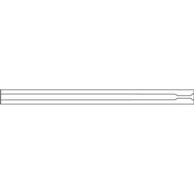 GC Liner for Varian 1078/79, Splitless, 1-Taper, 2mm ID x 54mm L x 5mm OD, 5/Pk