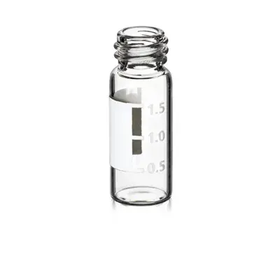 Verex Vial, 10mm Screw, 2mL, Clear 33, w/ Patch, 1000/Pk