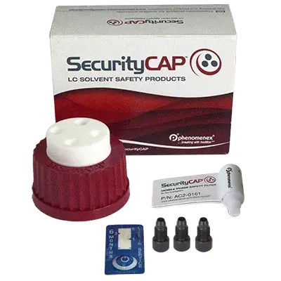 SecurityCAP Mobile Phase Starter Kit, 4-port GL45 Cap and 6-month Safety Filter, Ea