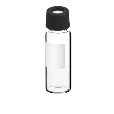 Verex Vial Kit, 13mm, 4mL, Clear 33 w/ Patch + PTFE/Silicone, 100/Pk