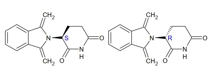 Indicated R- and S-enantiomers of Thalidomide
