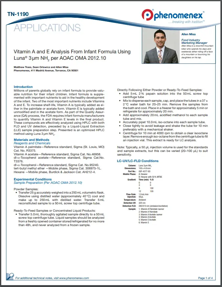 vitamin-a-and-e-analysis-from-infant-formula