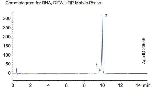 Chromatograph for BNA, DIEA-HFIP Mobile Phase